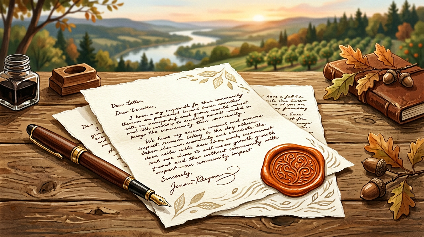 Impact letter and personal thank-you